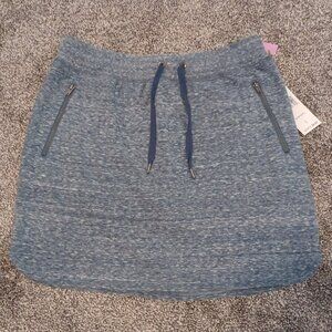 NWT GREEN TEA Drawstring Activewear Blue Skort - Size Large